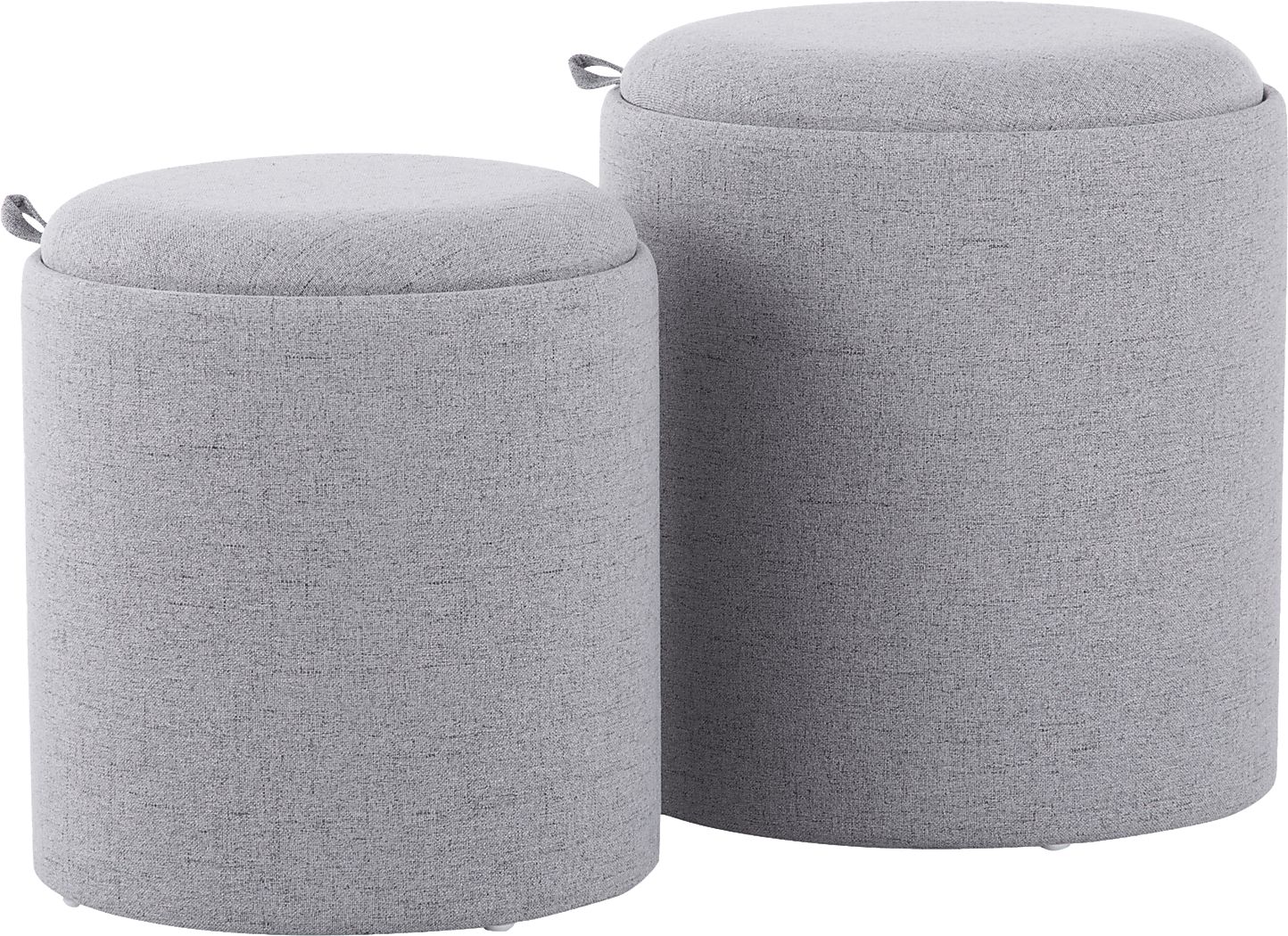 Mockernut Gray Ottoman, Set of 2