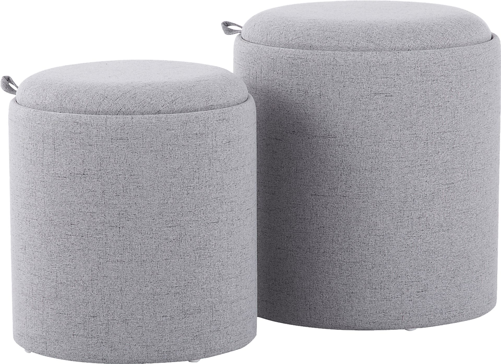 Mockernut Gray Ottoman, Set of 2 - Image 1