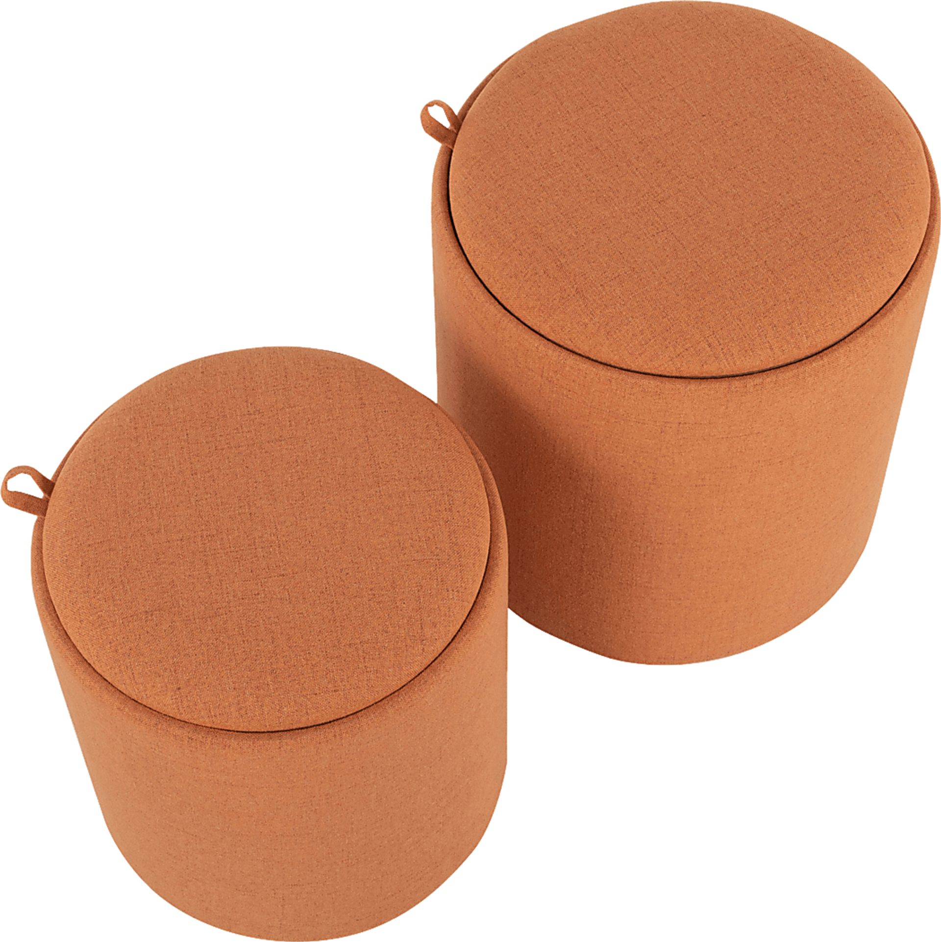 Mockernut Orange Ottoman, Set of 2 - Image 2