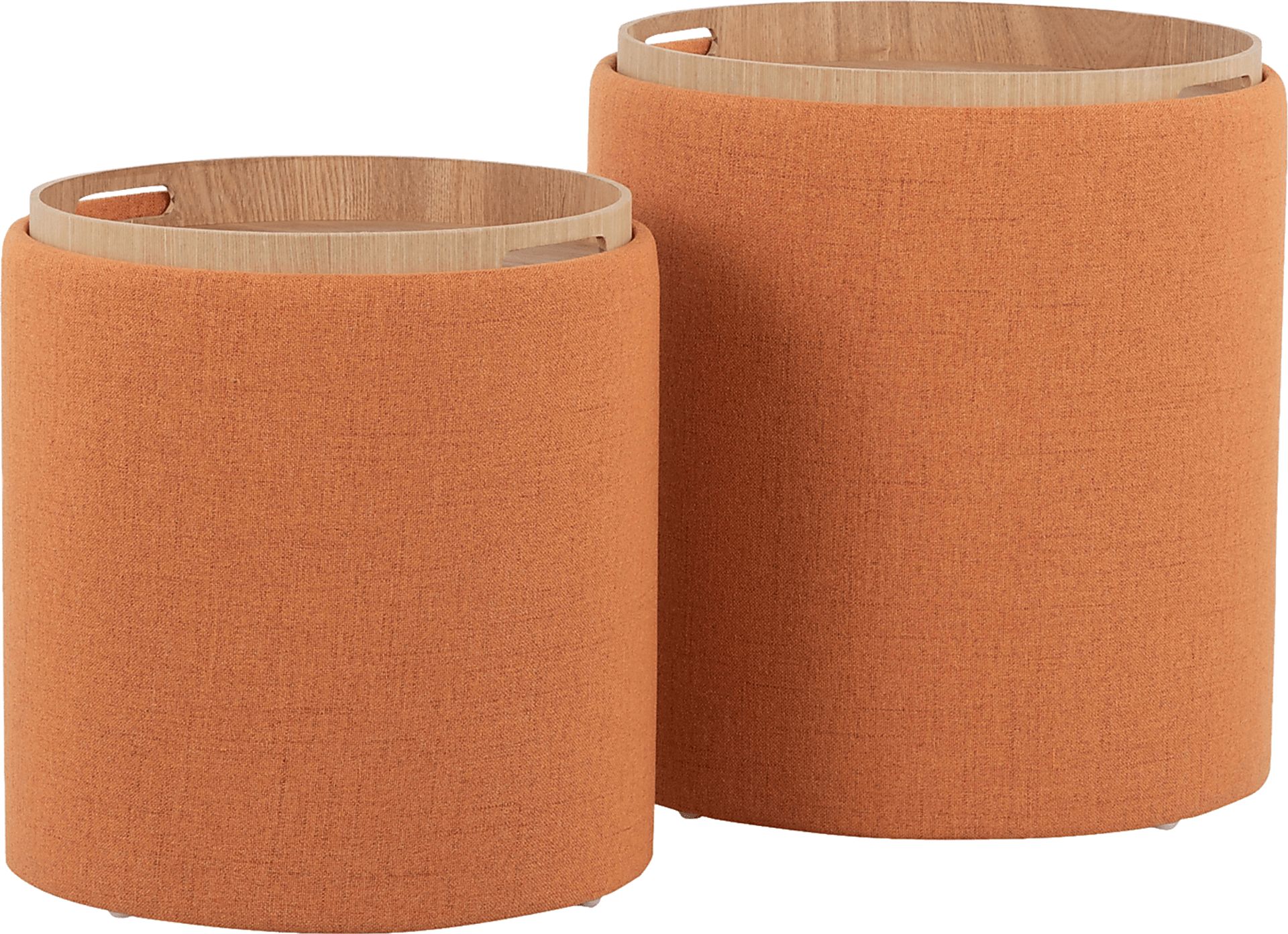 Mockernut Orange Ottoman, Set of 2 - Image 5