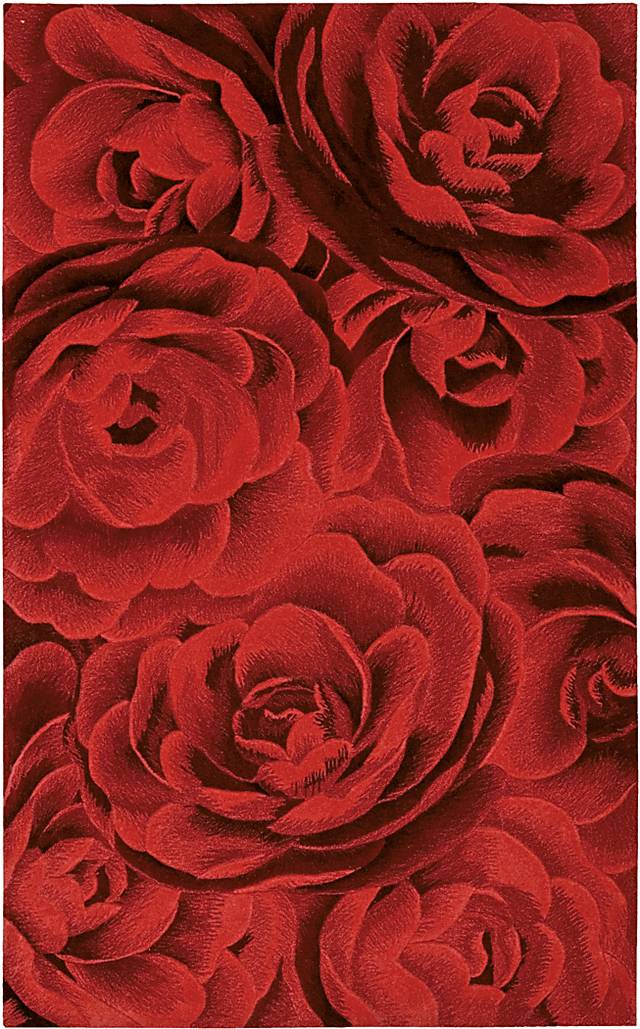 Moda Rose Red 5'6 x 7'5 Rug - Thumbnail - Image 1