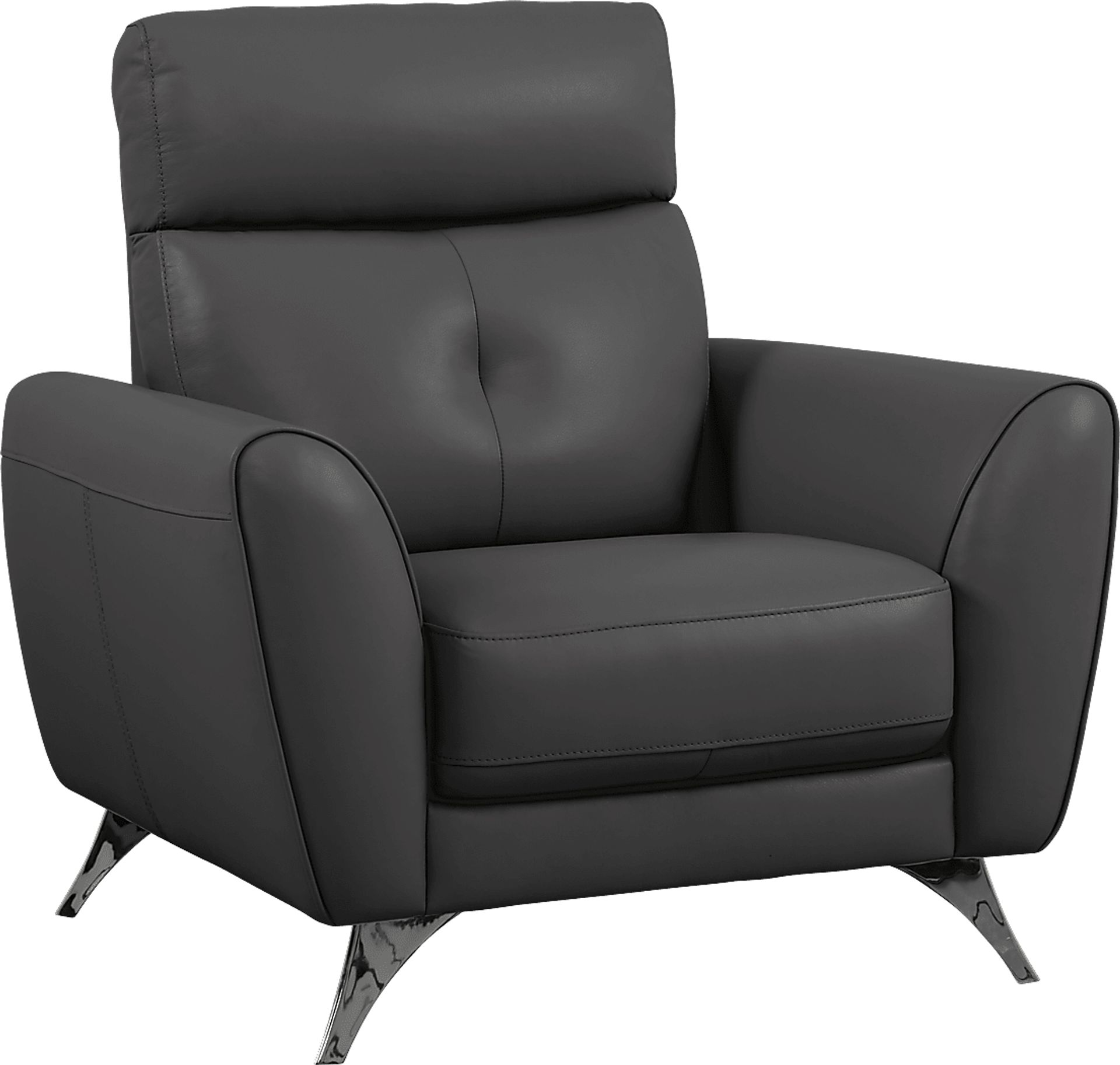 Modena Black Leather Chair - Image 1