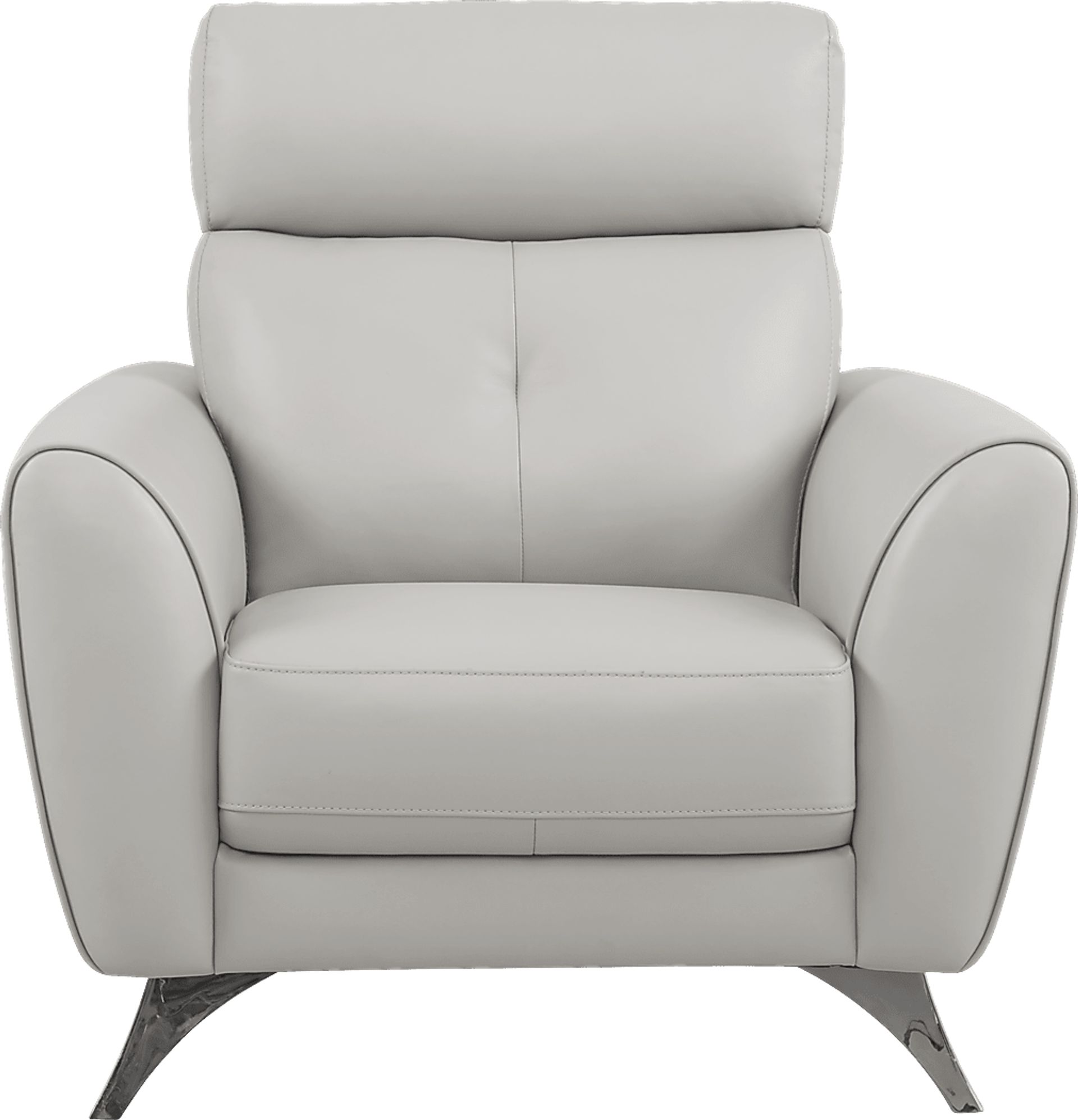 Modena Gray Leather Chair - Image 2