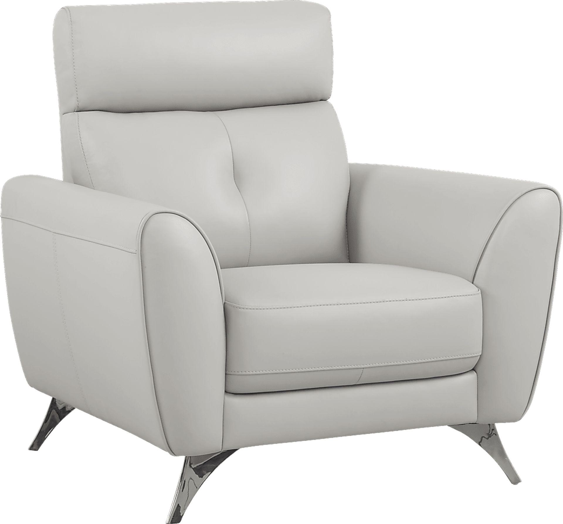 Modena Gray Leather Chair - Image 1