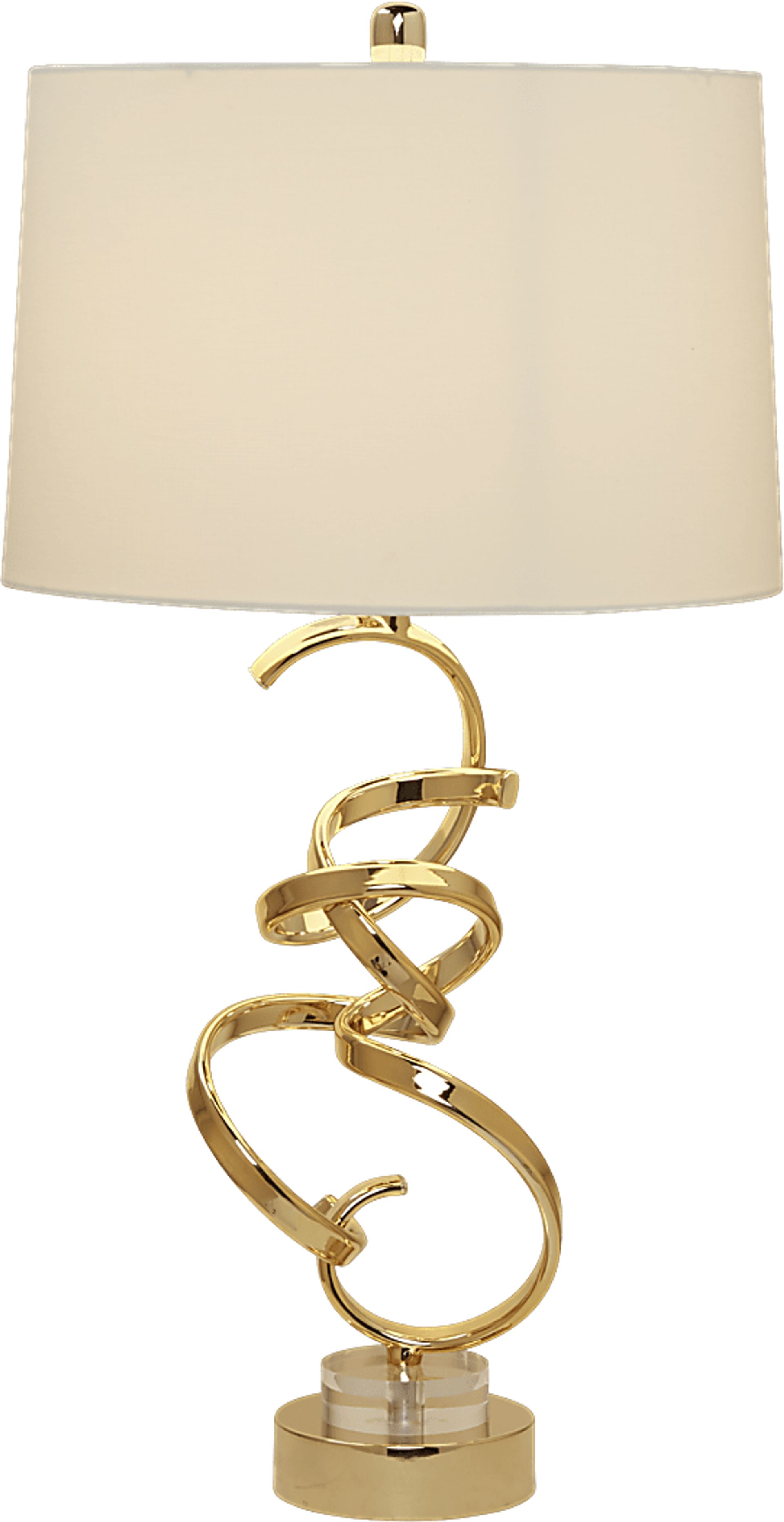 Modern Twist Gold Lamp - Image 2
