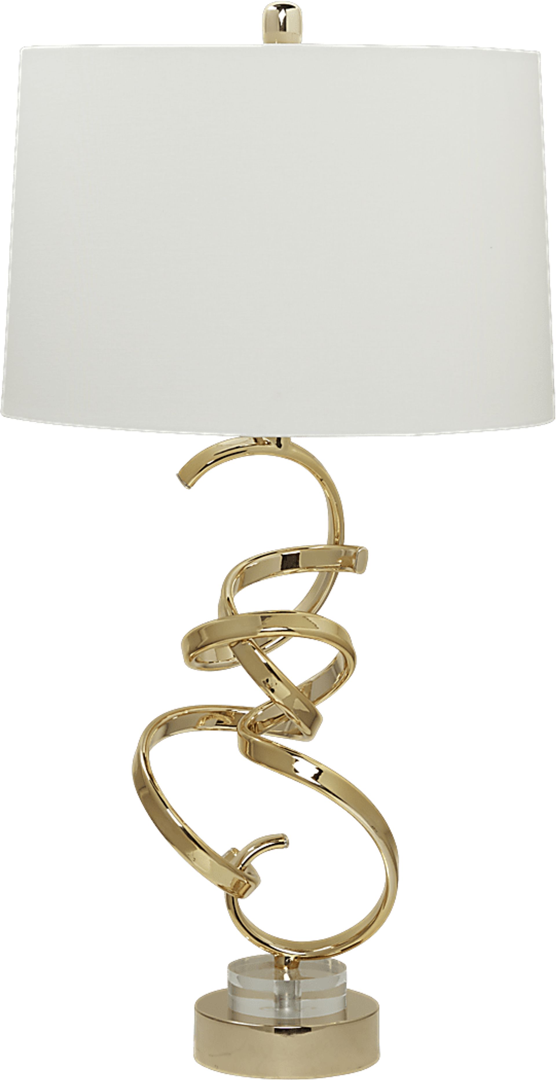 Modern Twist Gold Lamp - Image 1