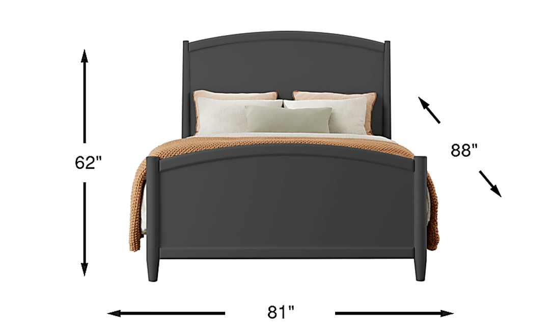 Modern Villa Iron Ore 3 Pc King Panel Bed