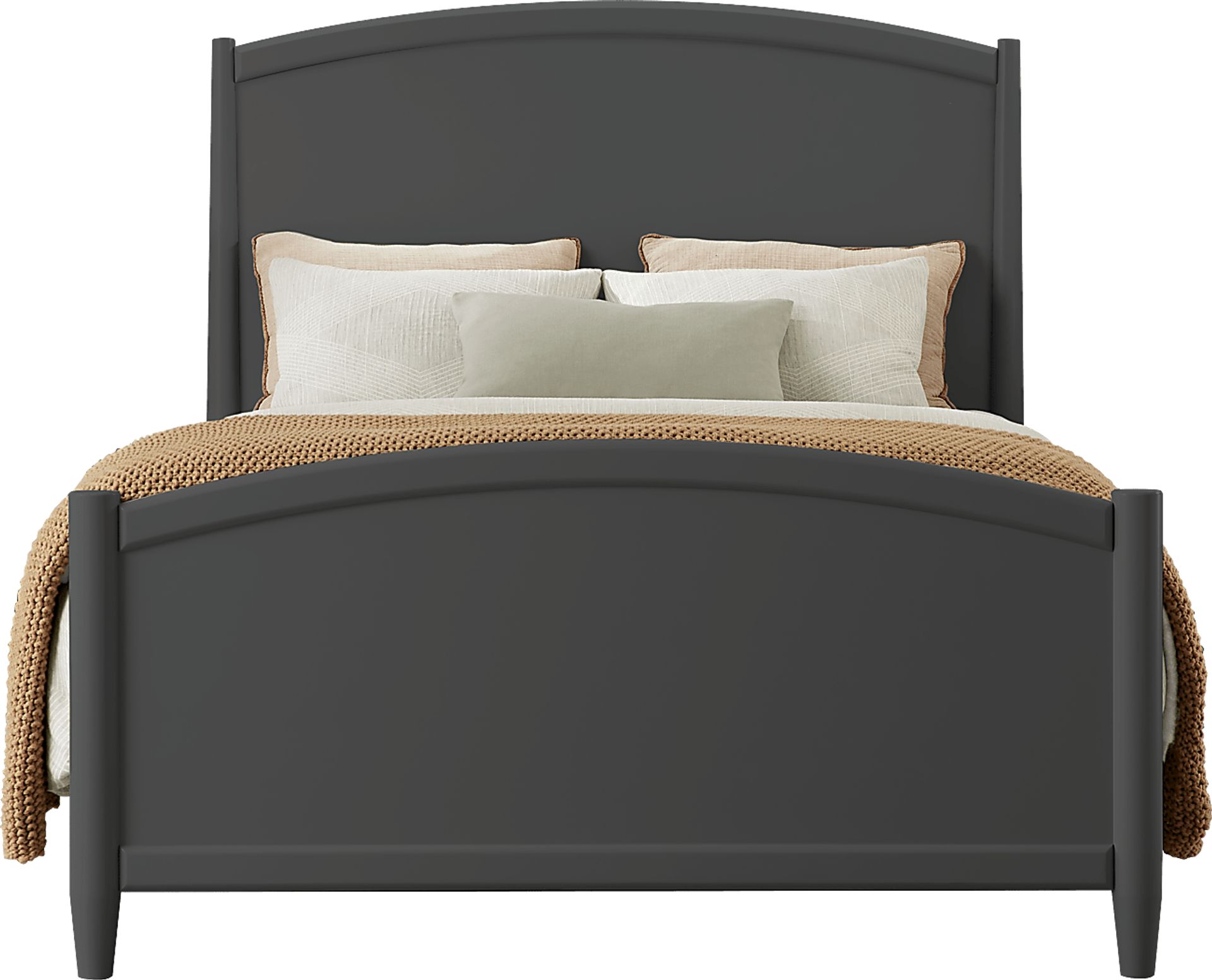 Modern Villa Iron Ore 5 Pc King Panel Bedroom - Image 2
