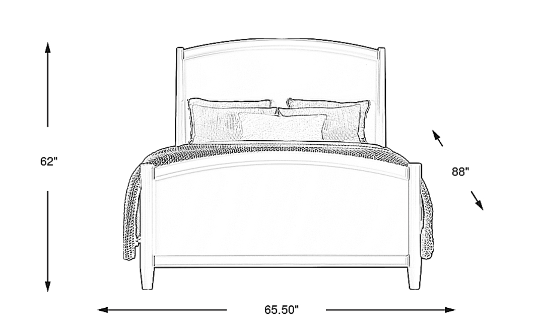 Modern Villa Iron Ore 3 Pc Queen Panel Bed
