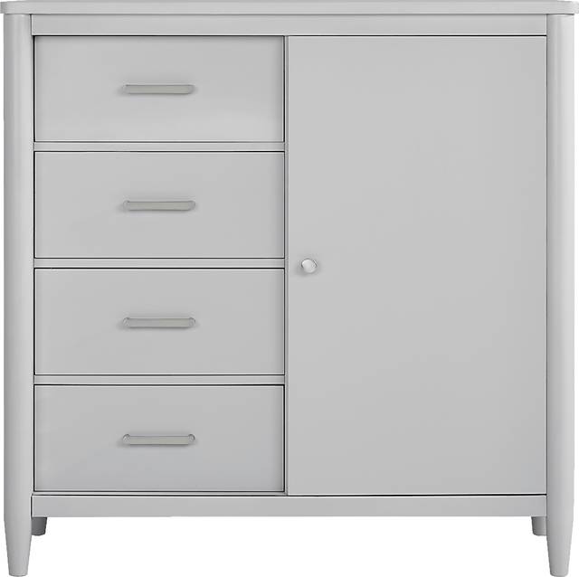 Modern Villa Light Gray 4 Drawer Chest - Thumbnail - Image 1