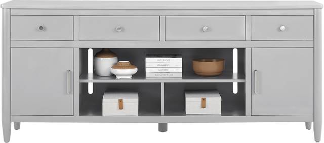 Modern Villa Light Gray 82 in. Console - Thumbnail - Image 2