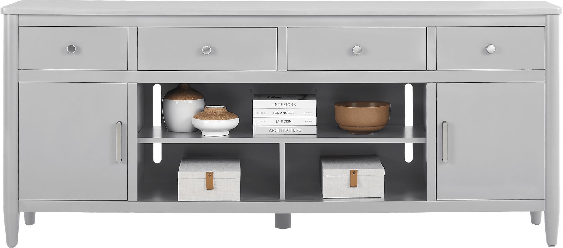 Modern Villa Light Gray 82 in. Console - Image 2
