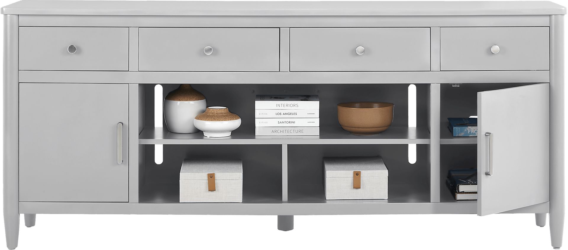 Modern Villa Light Gray 82 in. Console - Image 3