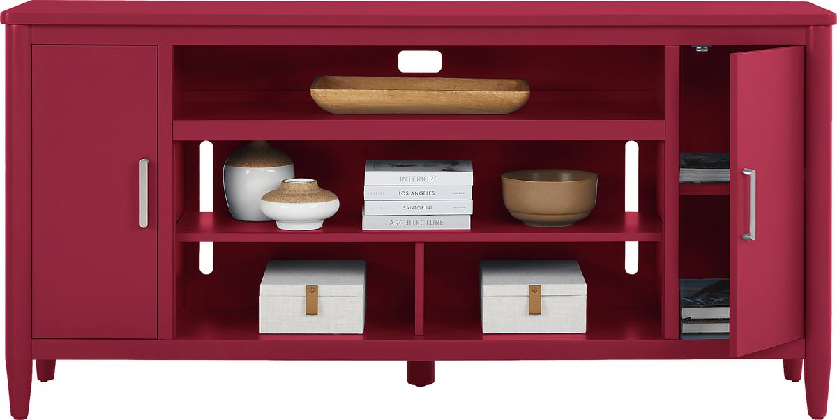 Modern Villa Red Colors Console | Rooms to Go
