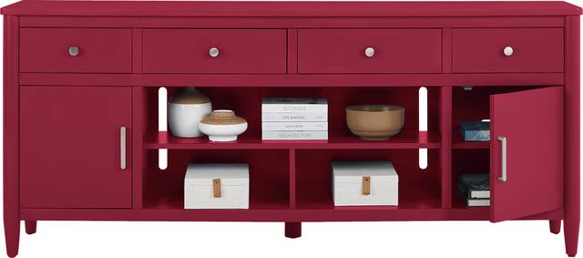 Modern Villa Red 82 in. Console - Thumbnail - Image 3