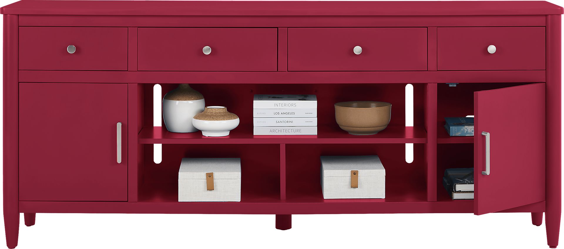 Modern Villa Red 82 in. Console - Image 3