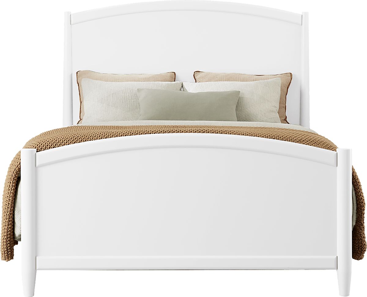 Modern Villa 5 Pc White Colors,White Queen Bedroom Set With 3 Pc Queen