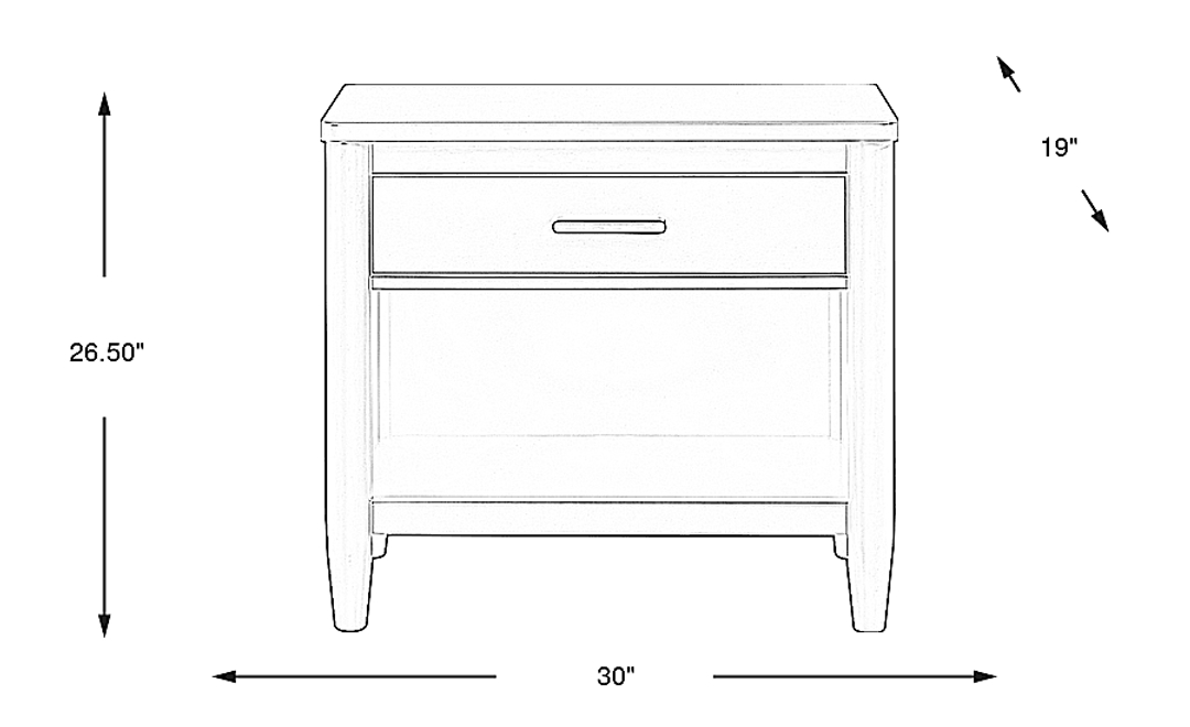 Modern Villa White Nightstand