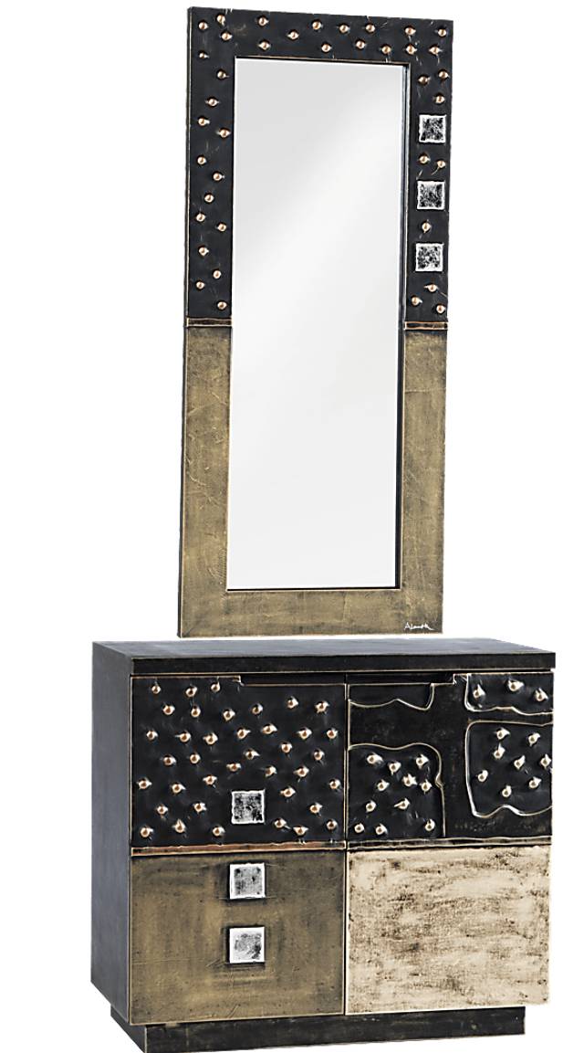 Moderno Accent Cabinet and Mirror Set - Thumbnail - Image 1