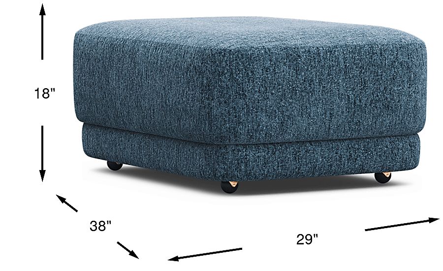 ModularFour Navy Ottoman - Thumbnail 3