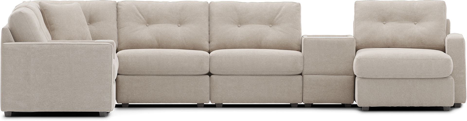 Beige 8 Pc ModularOne with Media Consoles - Image 2