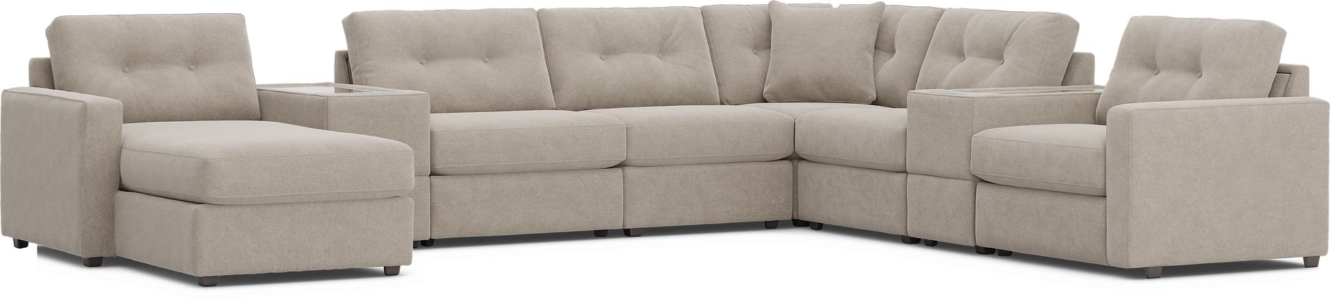Beige 8 Pc ModularOne with Media Consoles - Image 4