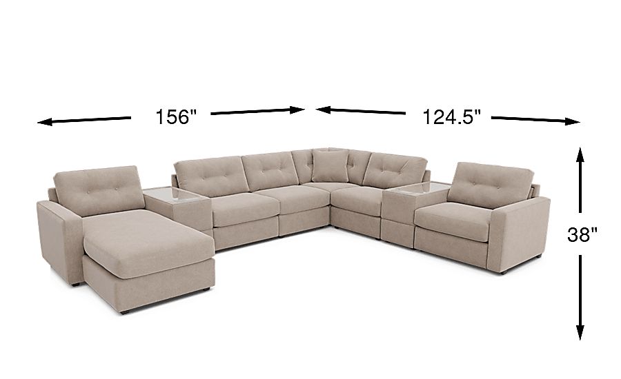 ModularOne 8 Pc Sectional with Media Consoles - Thumbnail 4