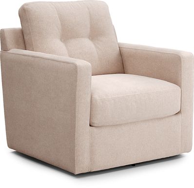 ModularOne Beige Swivel Accent Chair