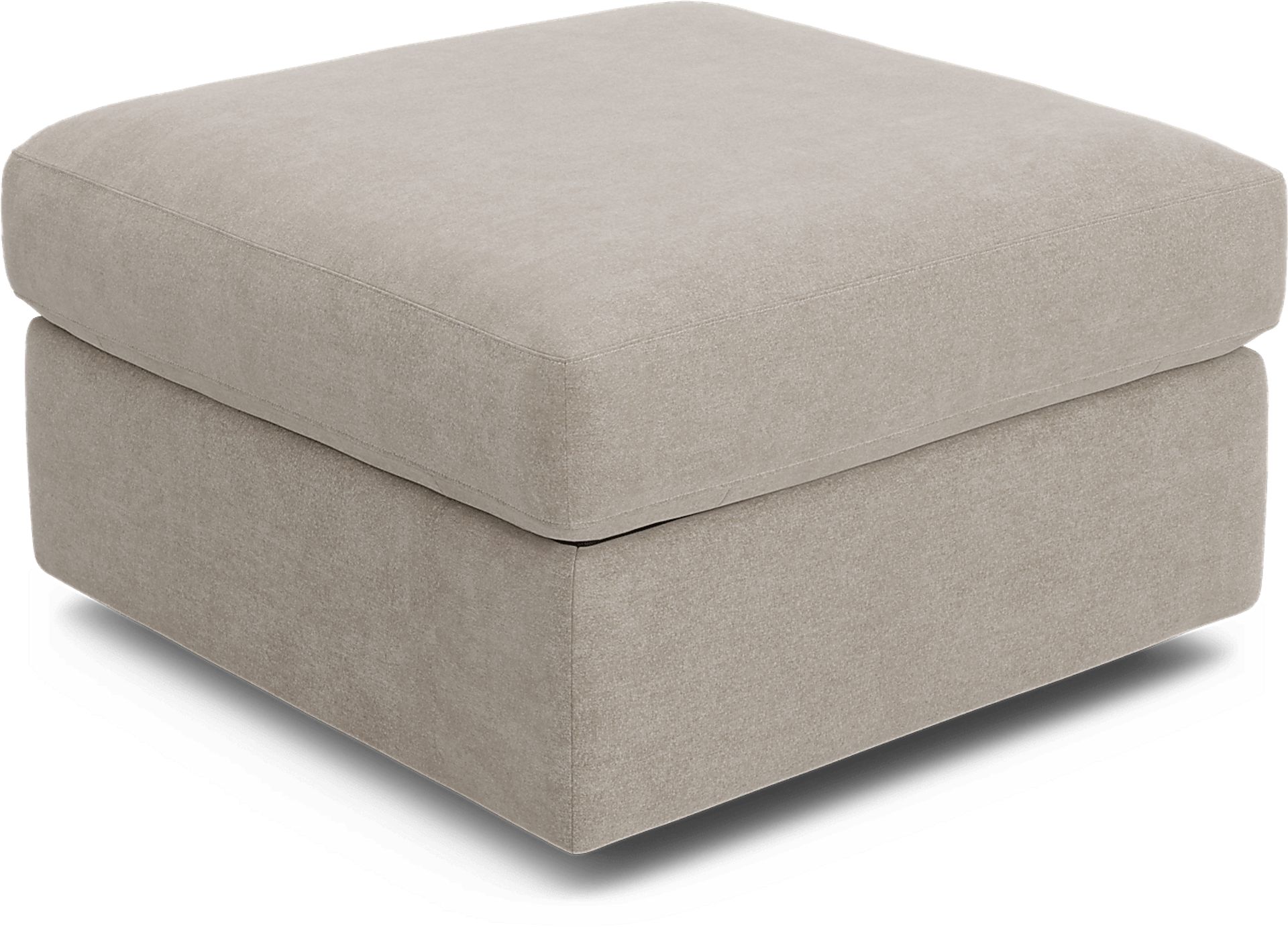 ModularOne Beige Storage Bumper Ottoman - Image 1