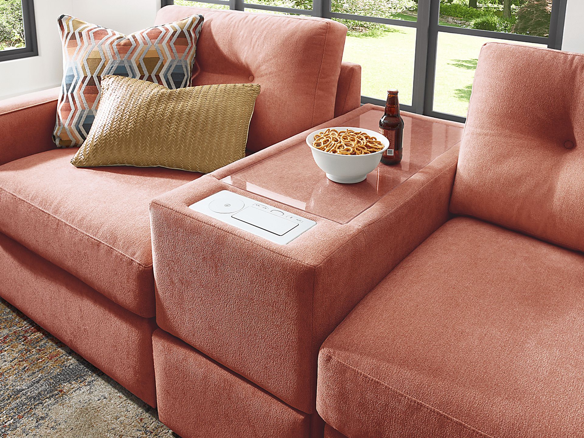 ModularOne Copper 3 Pc Sectional with Media Console - Image 6