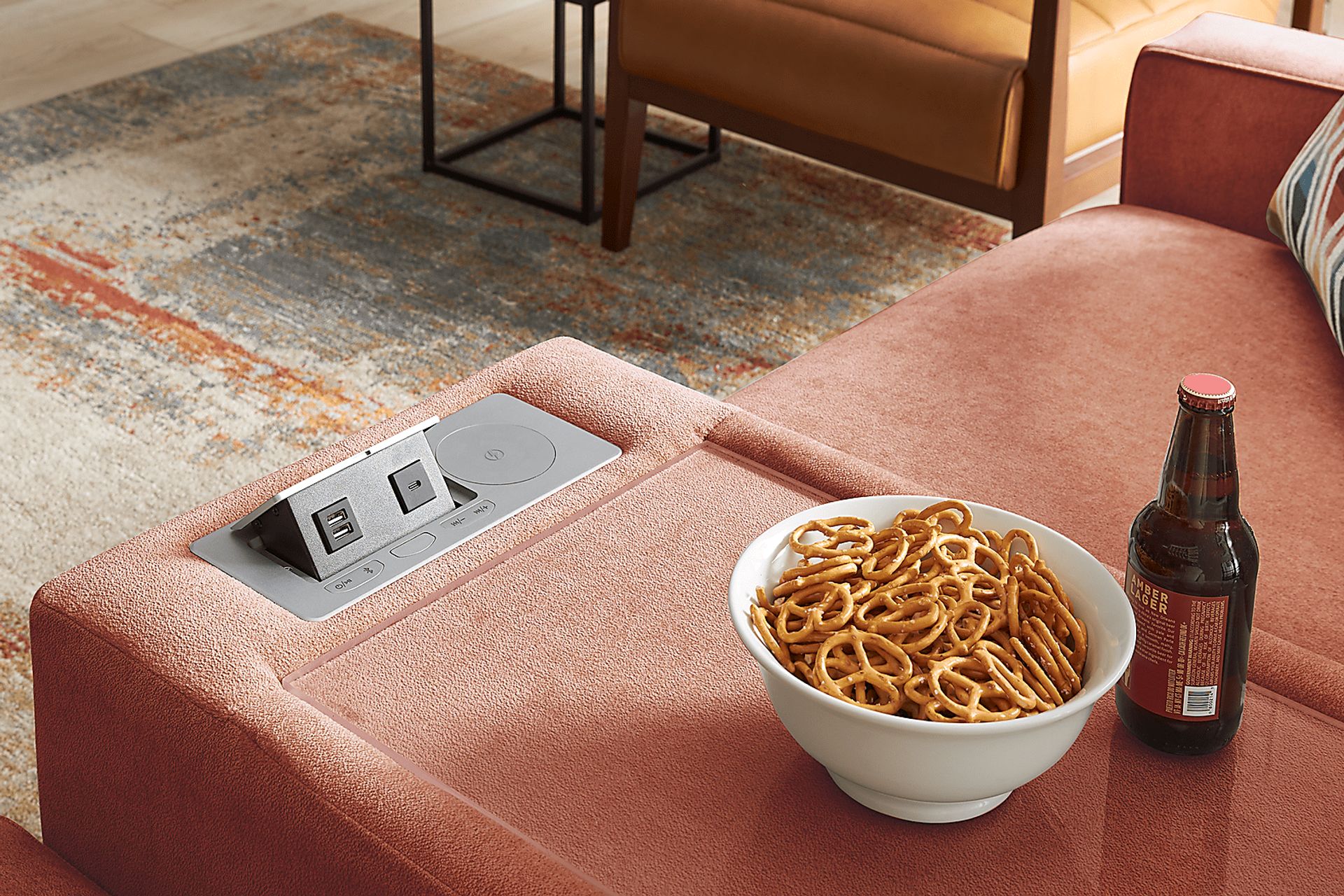 ModularOne Copper 3 Pc Sectional with Media Console - Image 8