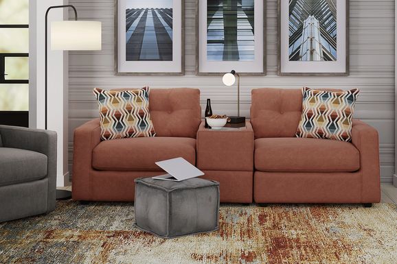 ModularOne Copper 3 Pc Sectional with Media Console