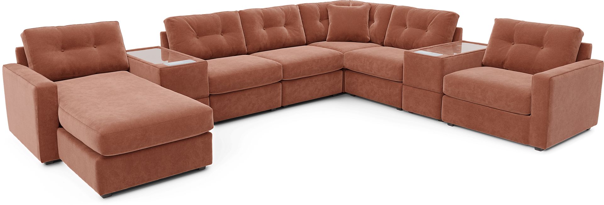 Drew & Jonathan Modularone Copper Brown,Orange,Yellow Chenille Fabric 8 ...