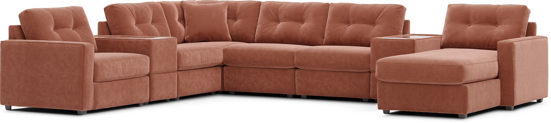 ModularOne Copper 8 Pc Sectional with Media Consoles - Image 3