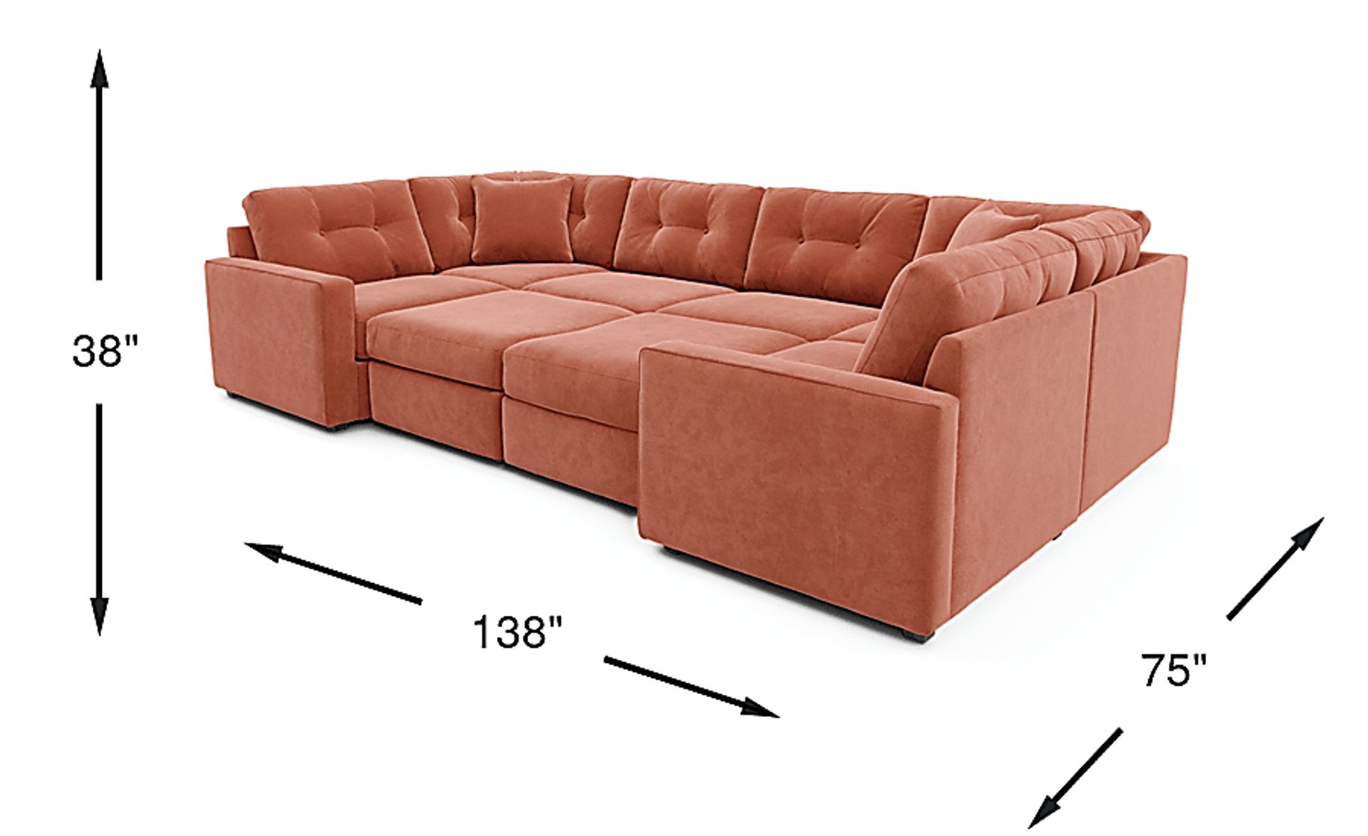 Drew & Jonathan Modularone Copper Brown,Orange,Yellow Chenille Fabric 8