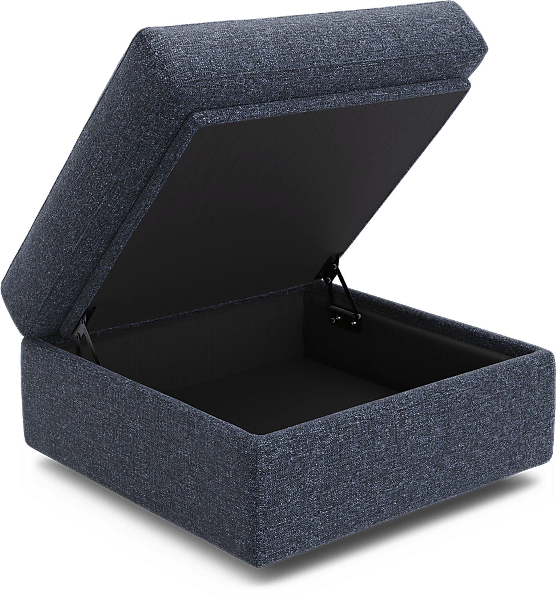 ModularOne Dark Blue Storage Bumper Ottoman - Image 3