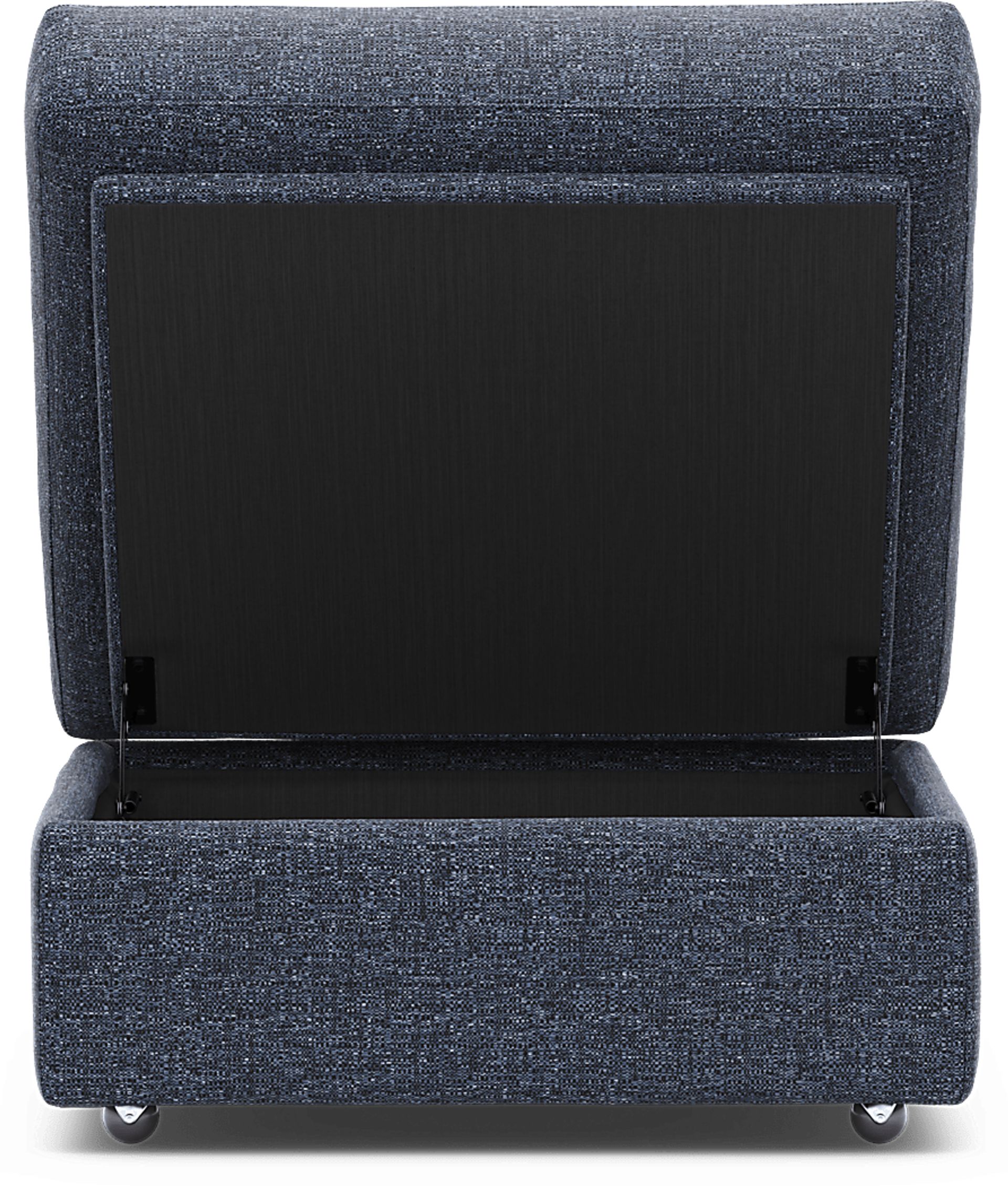 ModularOne Dark Blue Storage Bumper Ottoman - Image 4