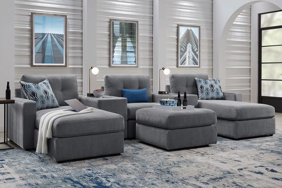 Gray 6 Pc ModularOne with Media Consoles