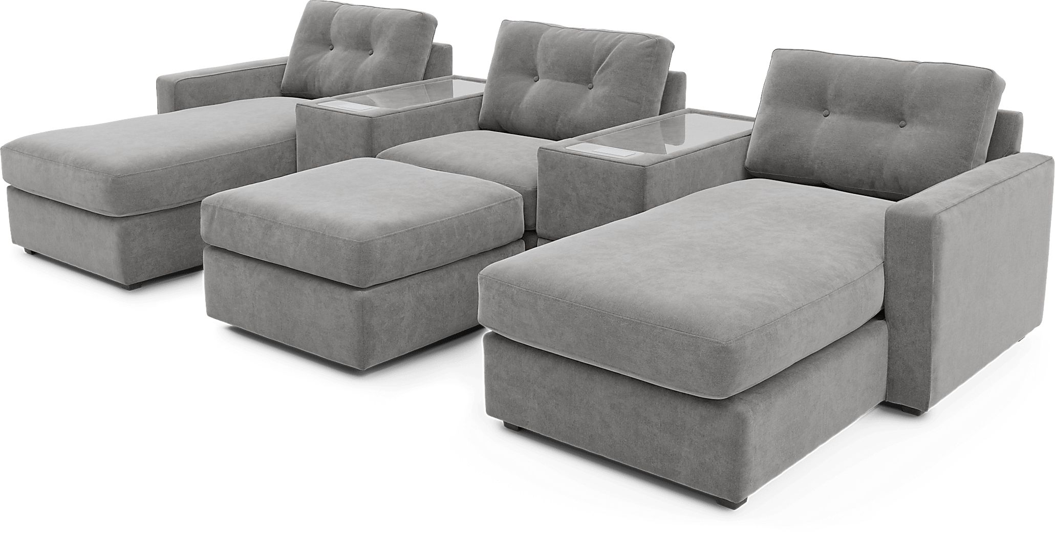 ModularOne 6 Pc Sectional with Media Console - Thumbnail 5