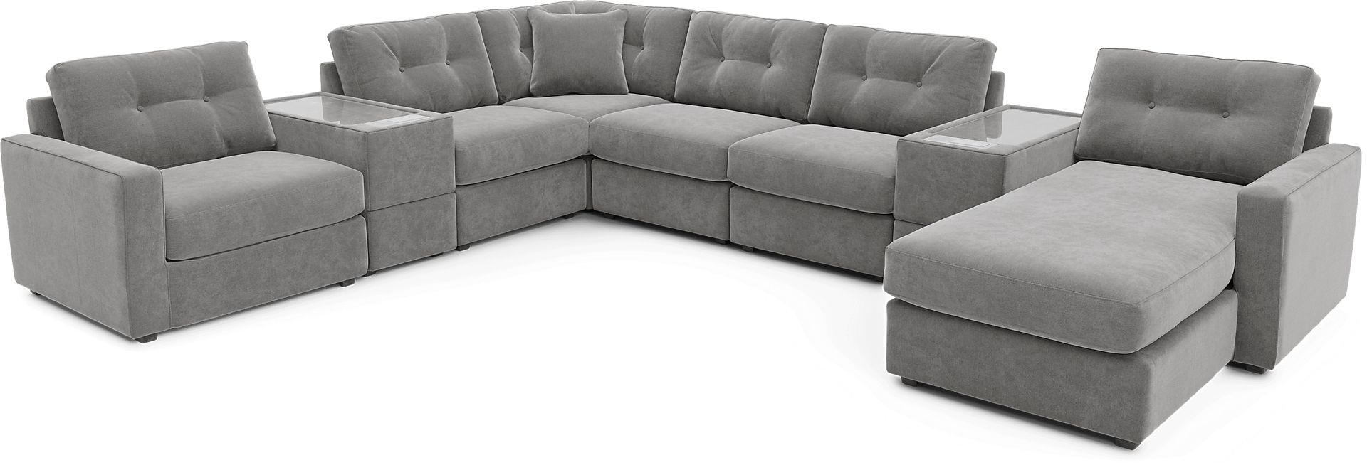 Gray 8 Pc ModularOne with Media Consoles - Image 1