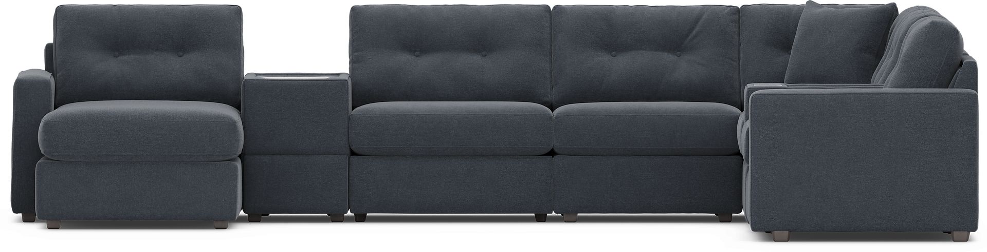 ModularOne Indigo 8 Pc Sectional with Media Consoles - Image 3