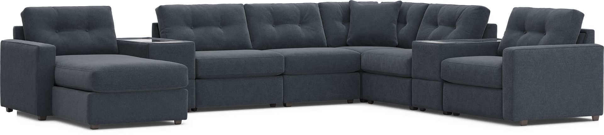 ModularOne Indigo 8 Pc Sectional with Media Consoles - Image 4