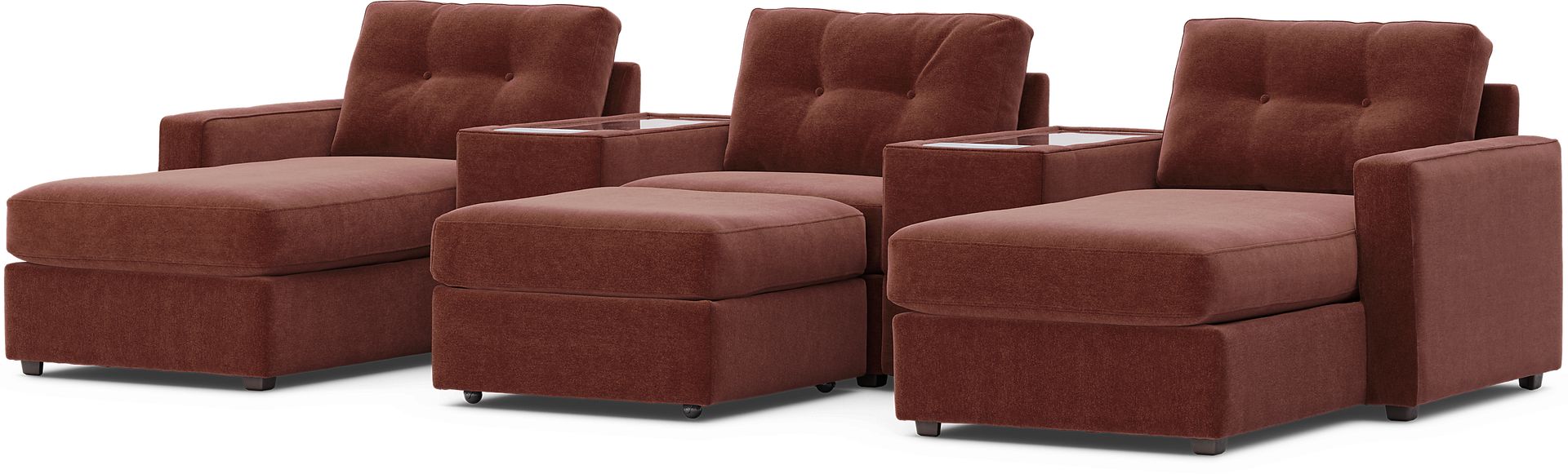 Merlot 6 Pc ModularOne with Media Consoles - Image 1