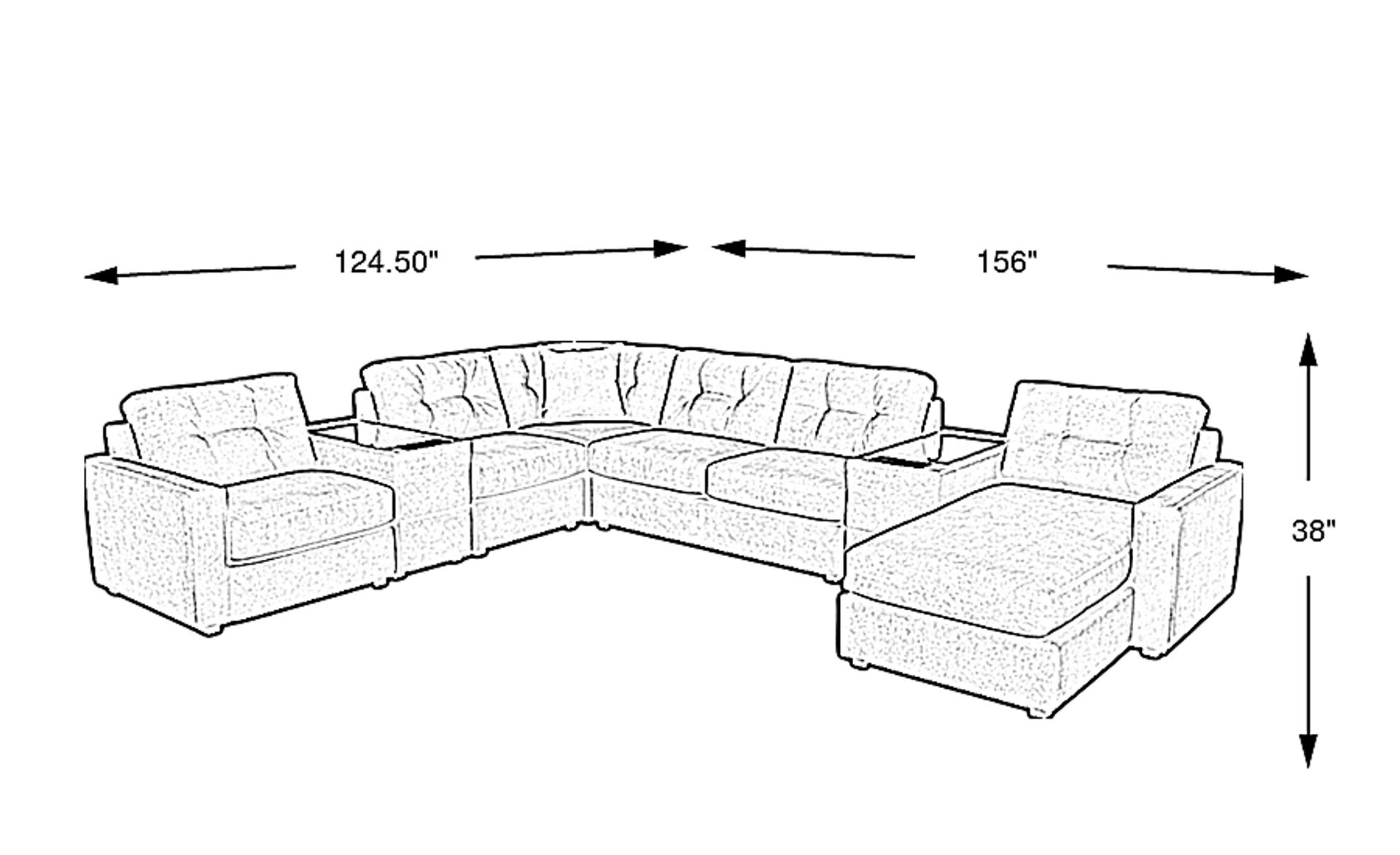Dimension Image. Please refer to the Dimension Tab on this page for dimension details.