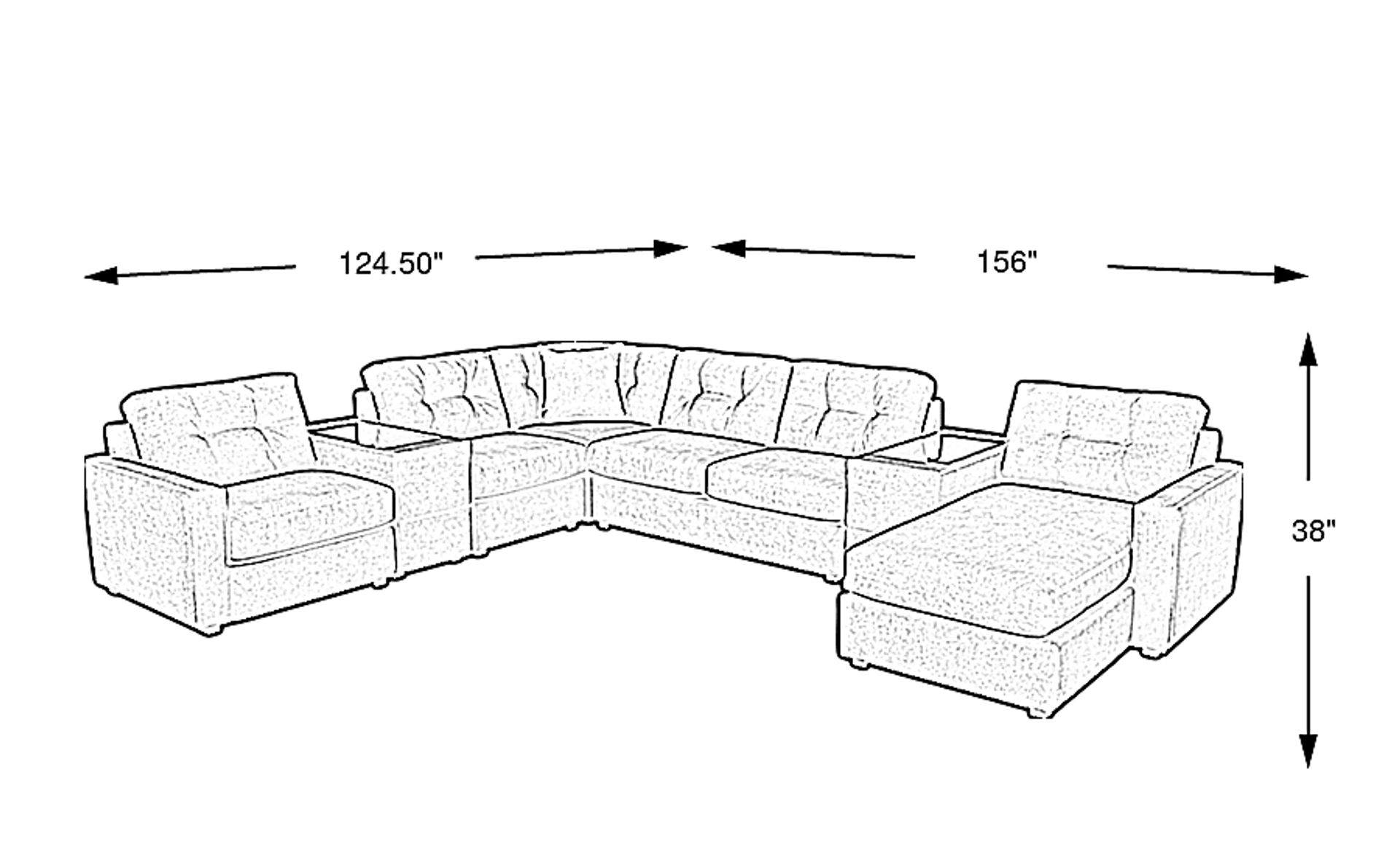 Dimension Image. Please refer to the Dimension Tab on this page for dimension details.