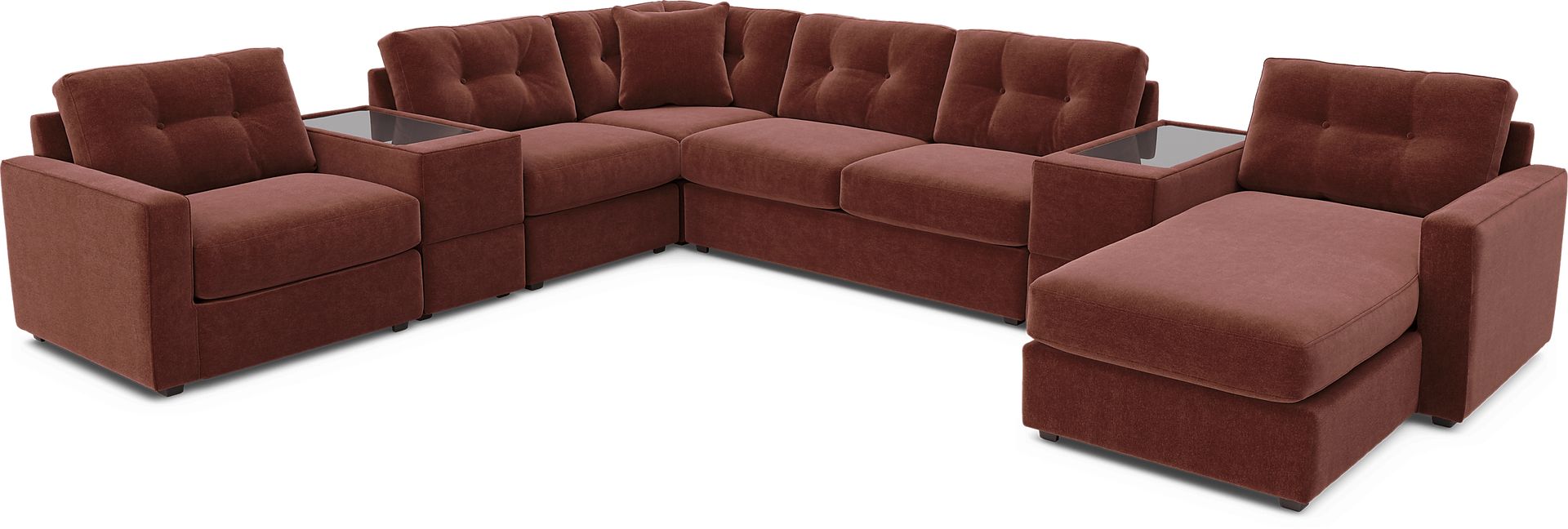 Merlot 7 Pc ModularOne Gel Foam Sleeper - Image 1