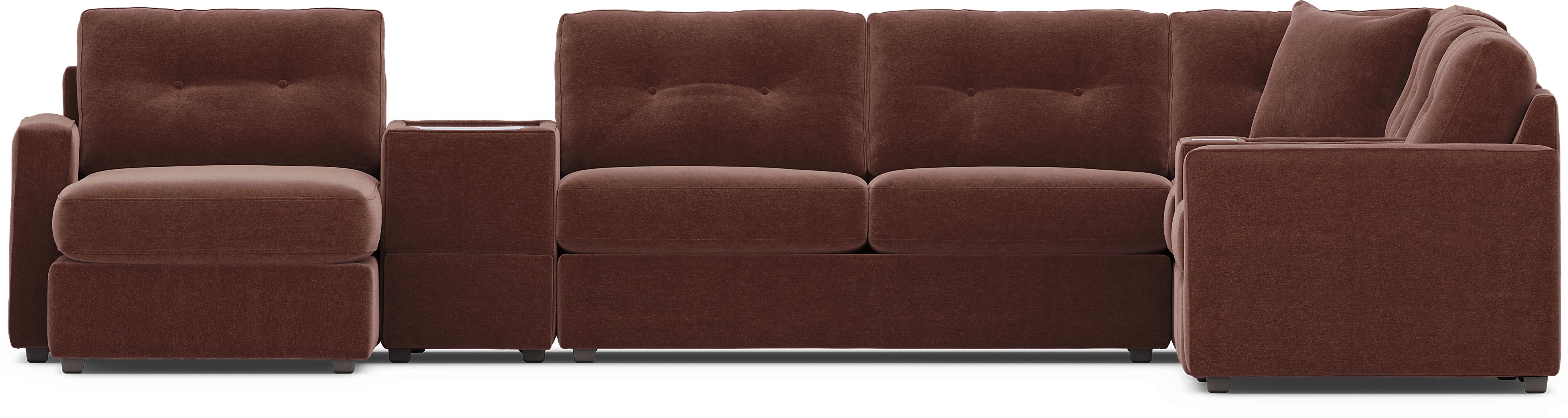 Merlot 7 Pc ModularOne Gel Foam Sleeper - Thumbnail 2