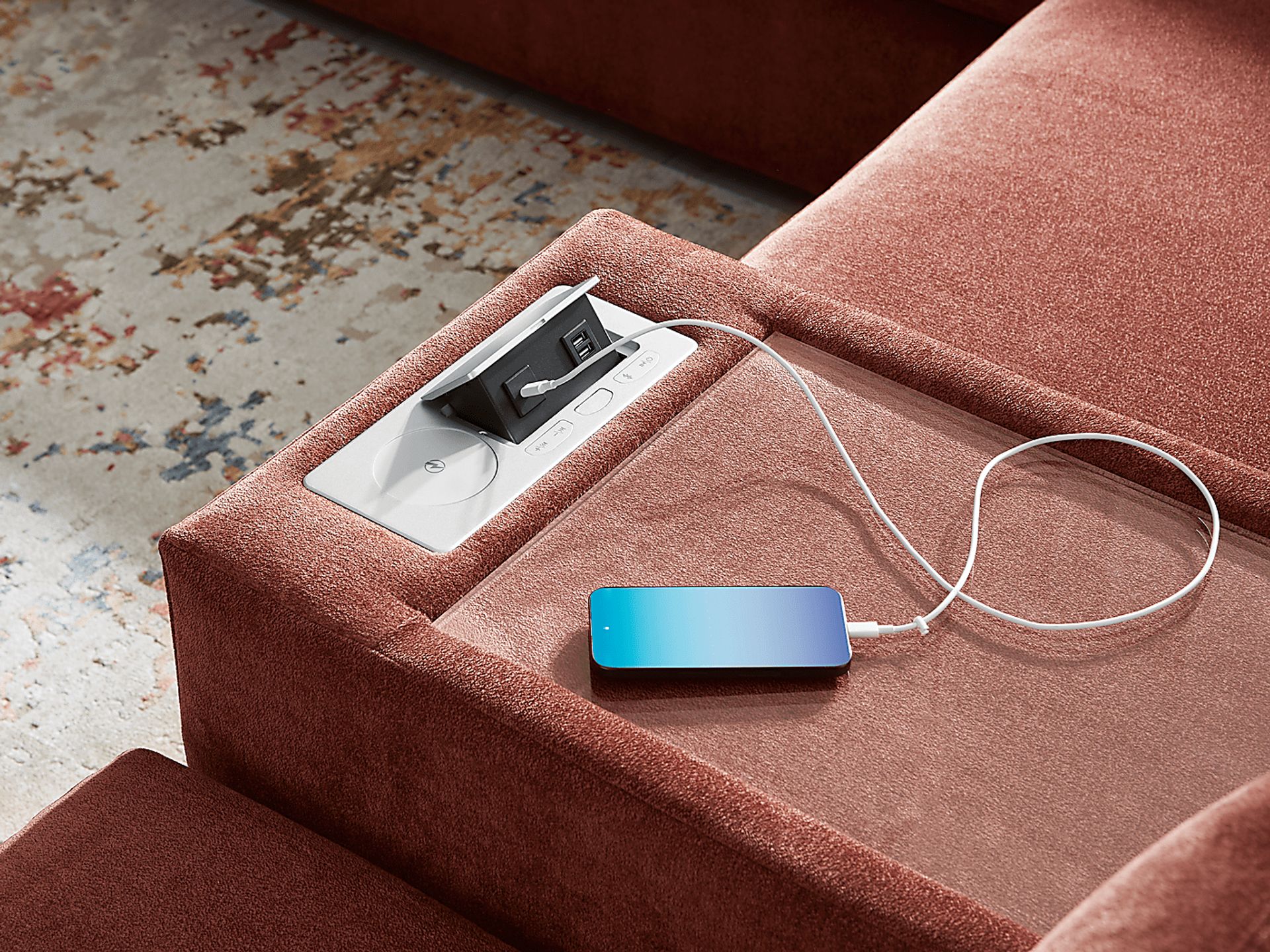 Merlot 7 Pc ModularOne Sleeper with Media Consoles - Image 6