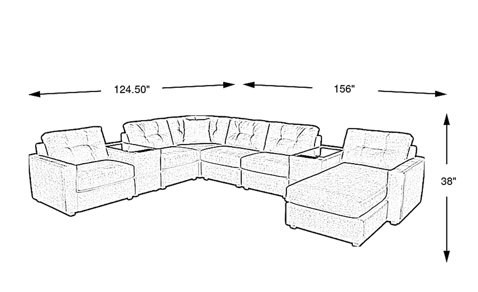 Dimension Image. Please refer to the Dimension Tab on this page for dimension details.