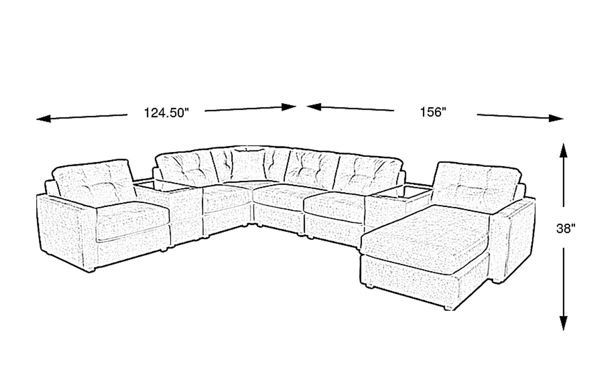Dimension Image. Please refer to the Dimension Tab on this page for dimension details.